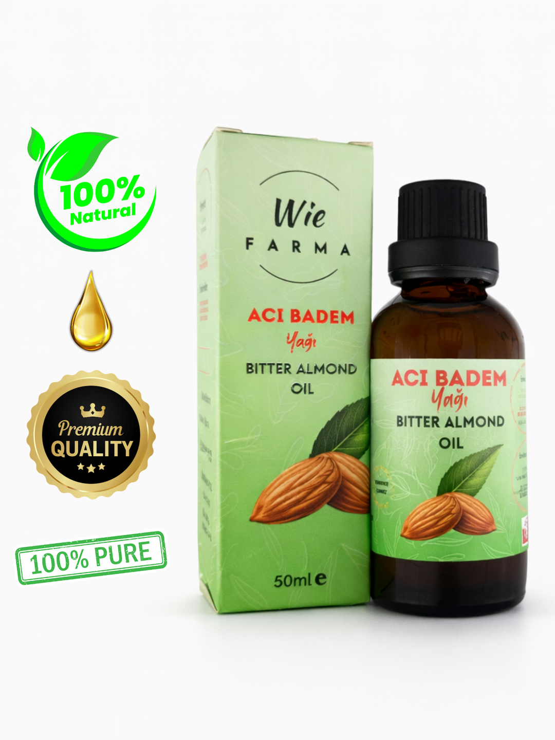 Acı Badem Yağı · Soğuk Sıkım · 50 ml