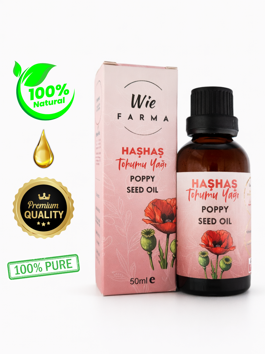 Haşhaş Tohumu Yağı · Soğuk Sıkım · 50 ml