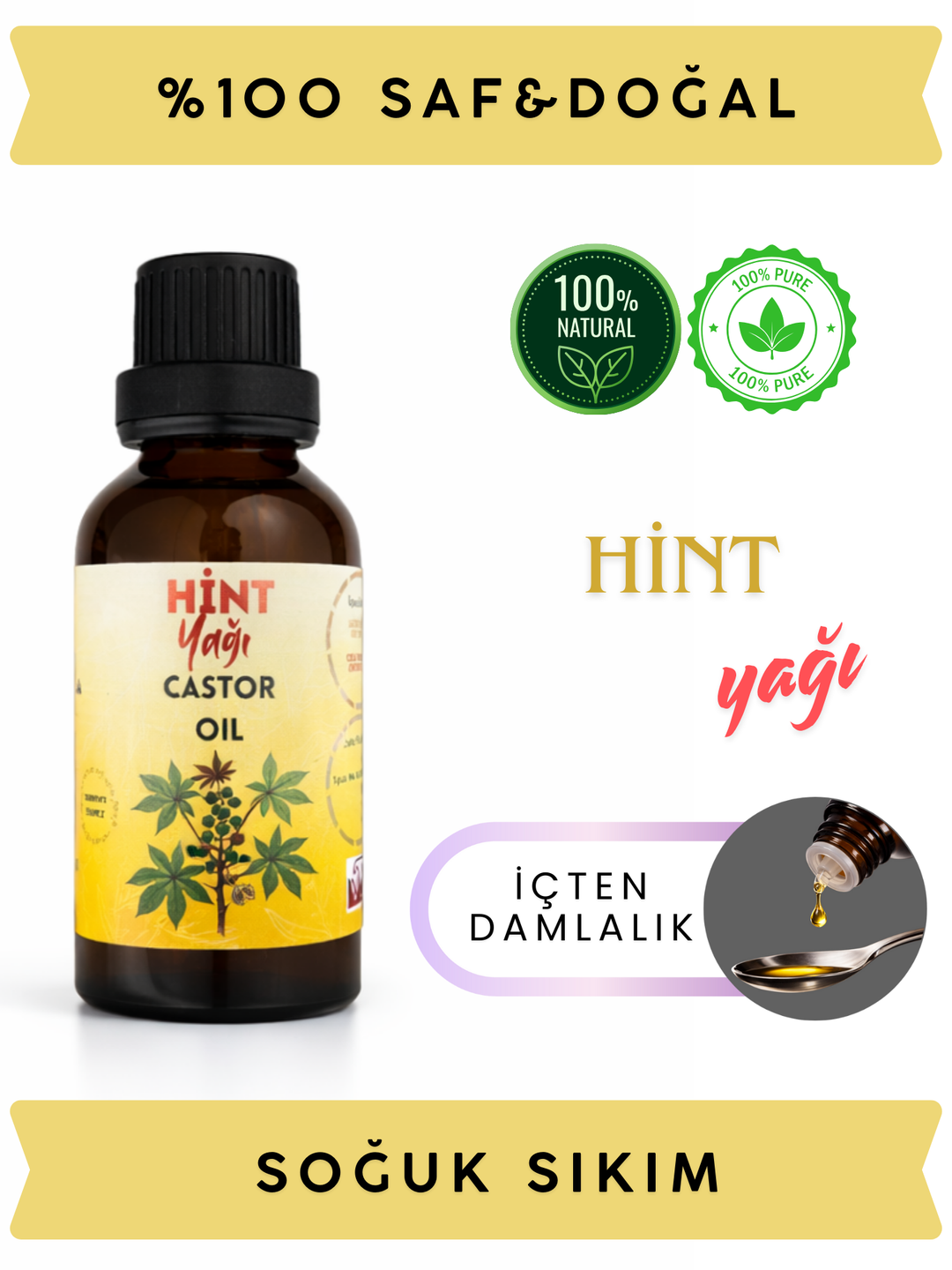 Hint Yağı · Soğuk Sıkım · 50 ml