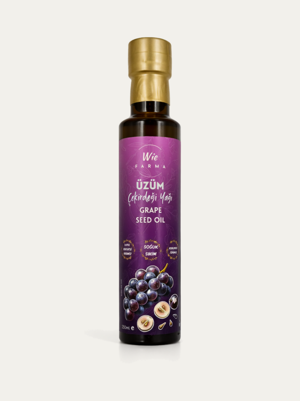 Üzüm Çekirdeği Yağı · Soğuk Sıkım · 250 ml