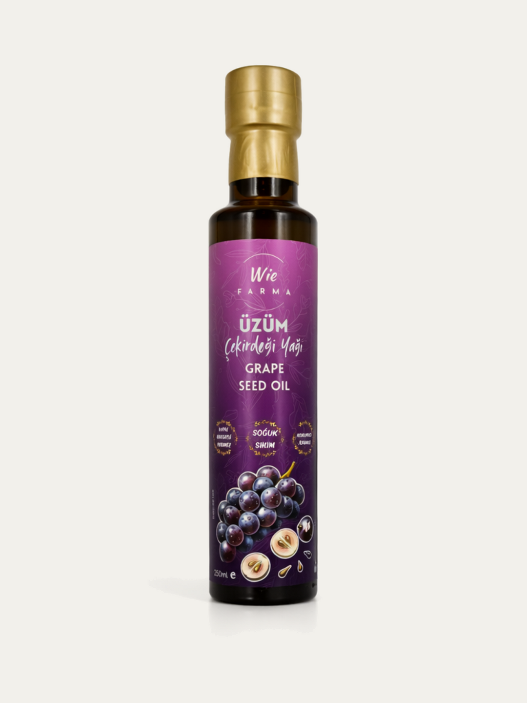 Üzüm Çekirdeği Yağı · Soğuk Sıkım · 250 ml