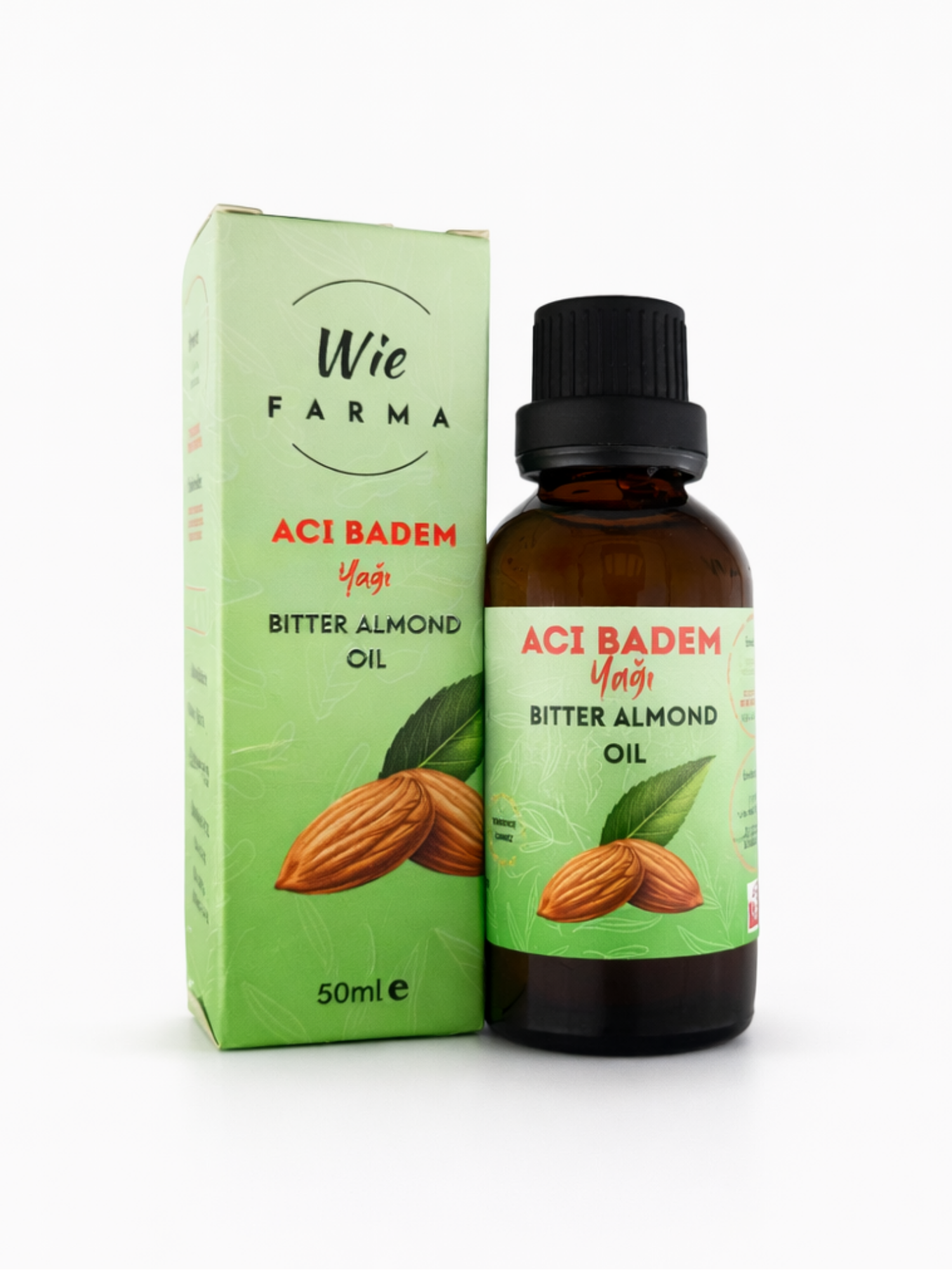Acı Badem Yağı · Soğuk Sıkım · 50 ml — Wie Farma