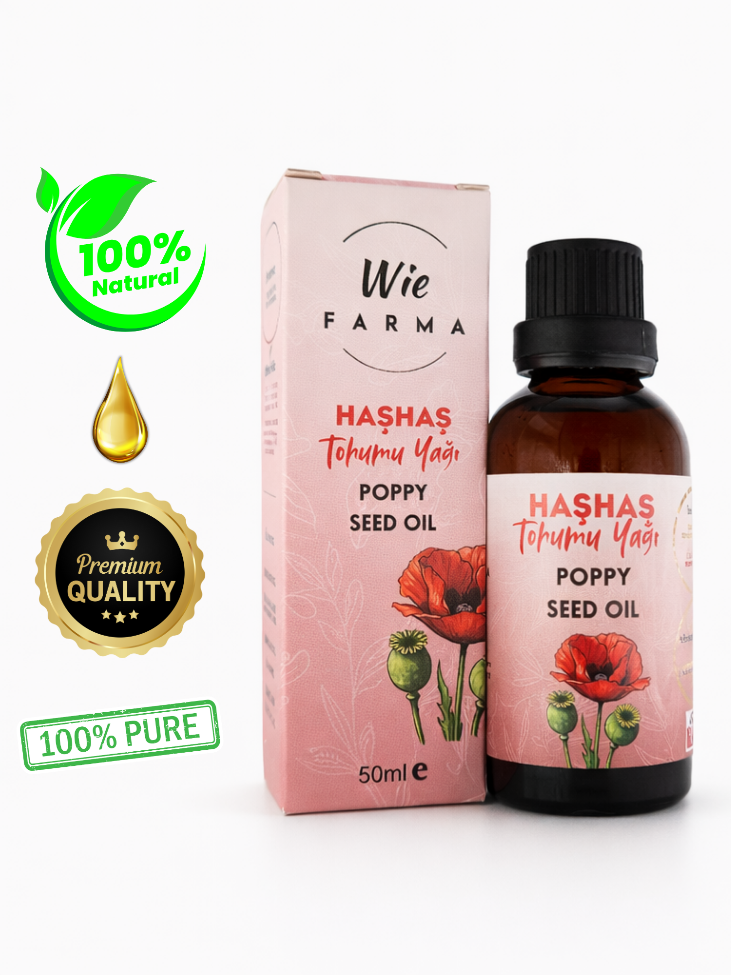 Haşhaş Tohumu Yağı · Soğuk Sıkım · 50 ml - Görsel 4