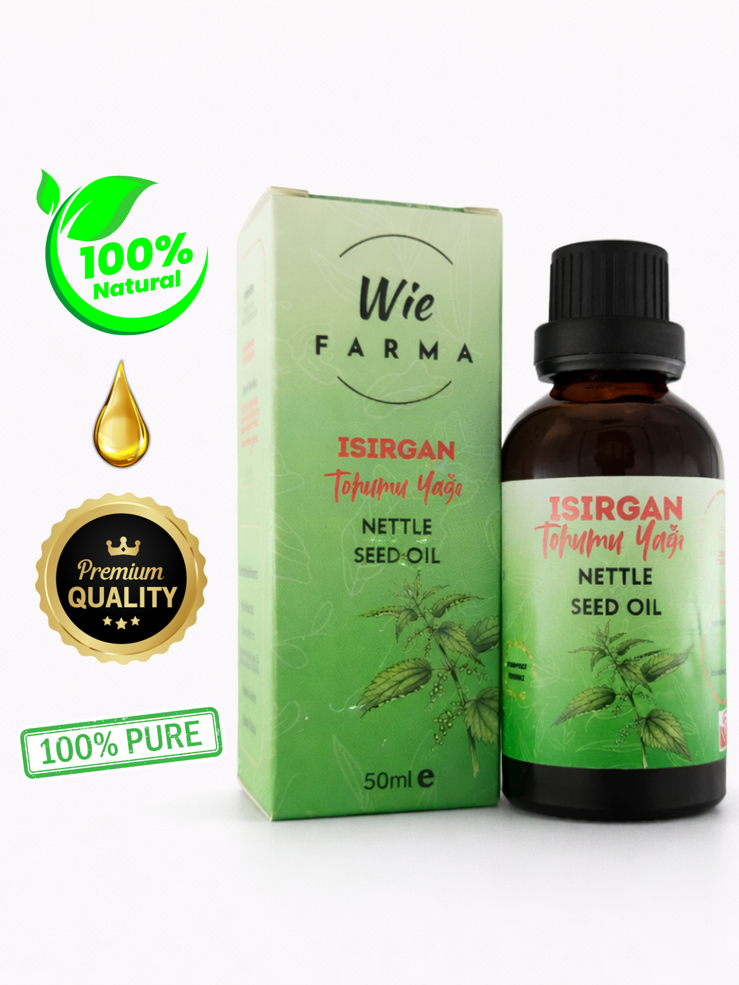 Isırgan Tohumu Yağı · Soğuk Sıkım · 50 ml - Görsel 3