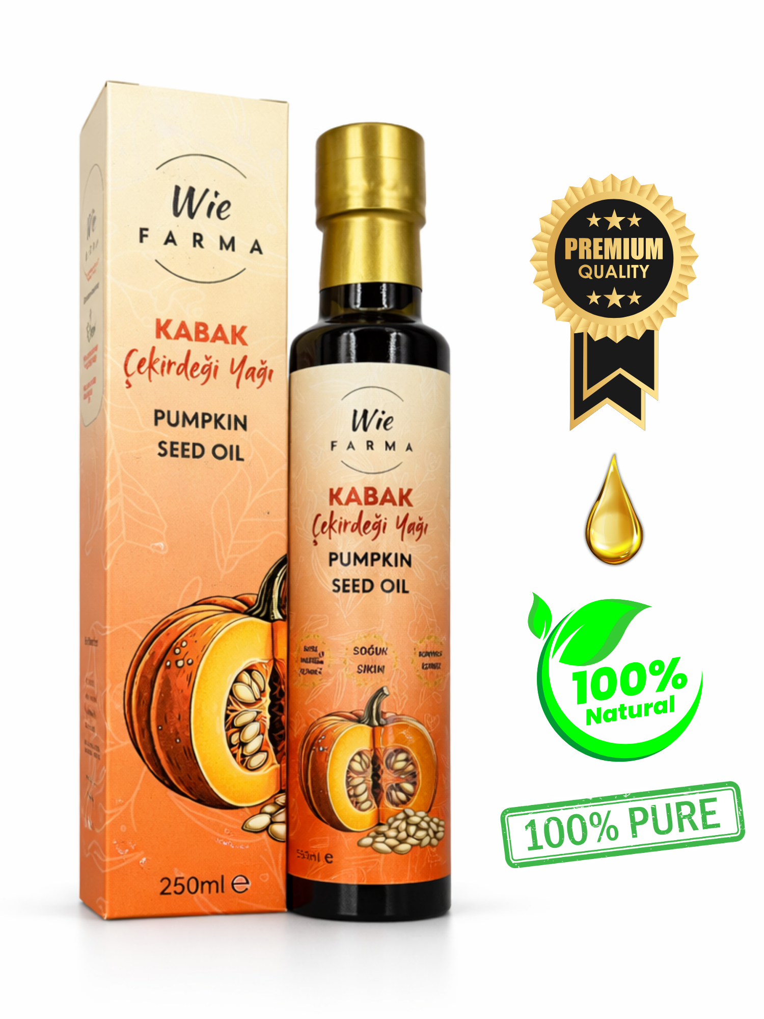 Kabak Çekirdeği Yağı · Soğuk Sıkım · 250 ml - Görsel 3