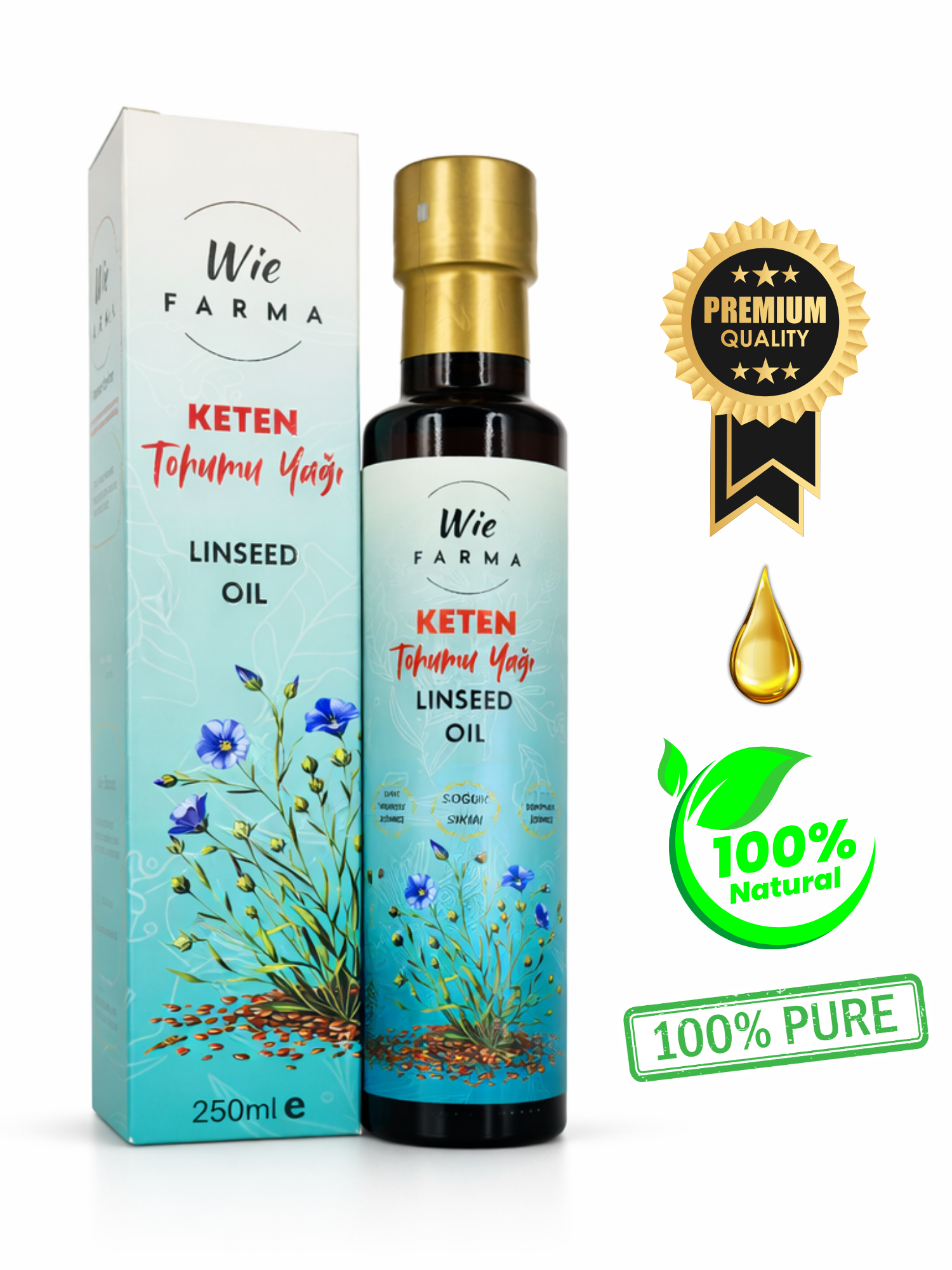 Keten Tohumu Yağı · Soğuk Sıkım · 250 ml - Görsel 3