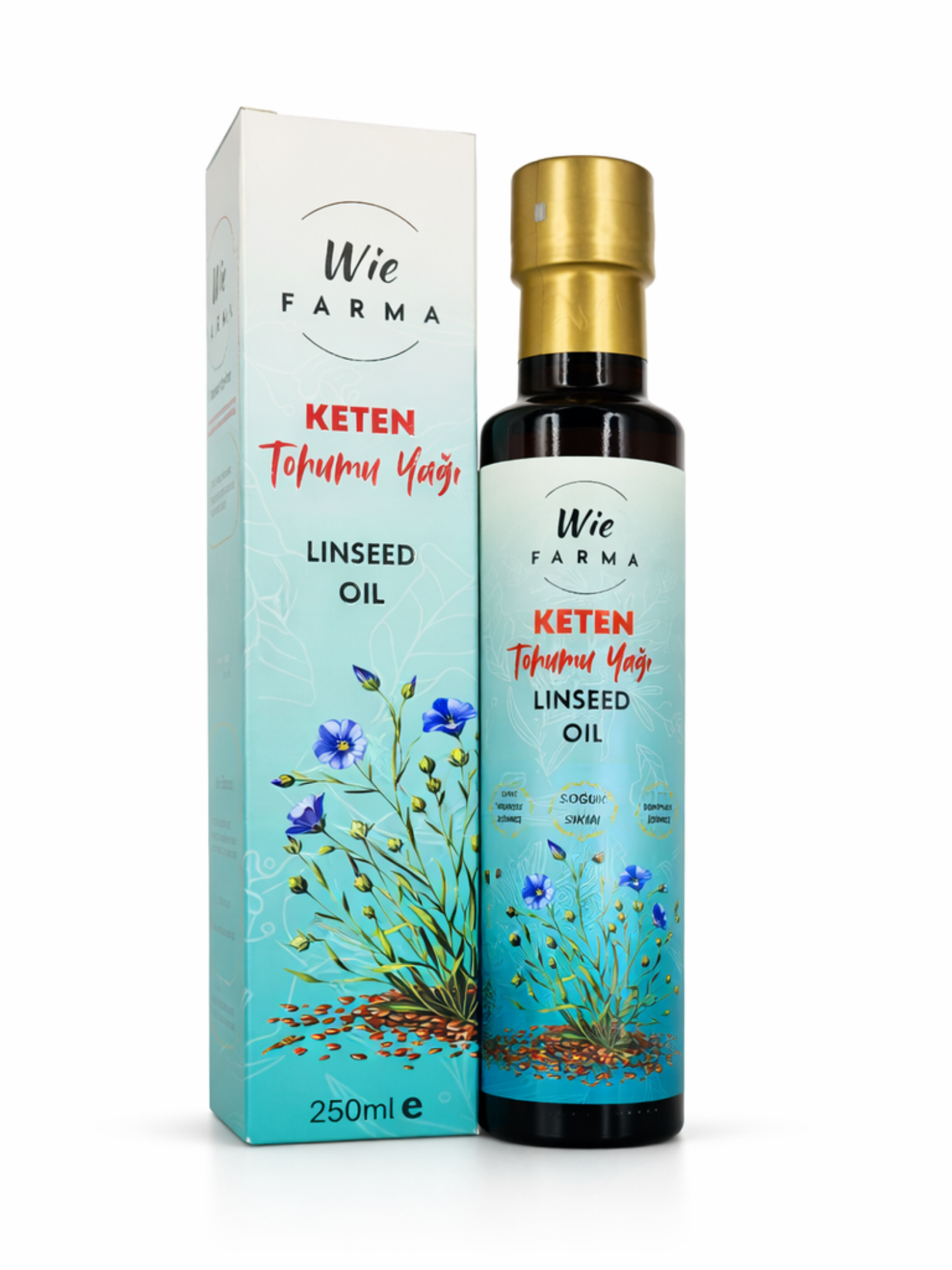 Keten Tohumu Yağı · Soğuk Sıkım · 250 ml - Wie Farma