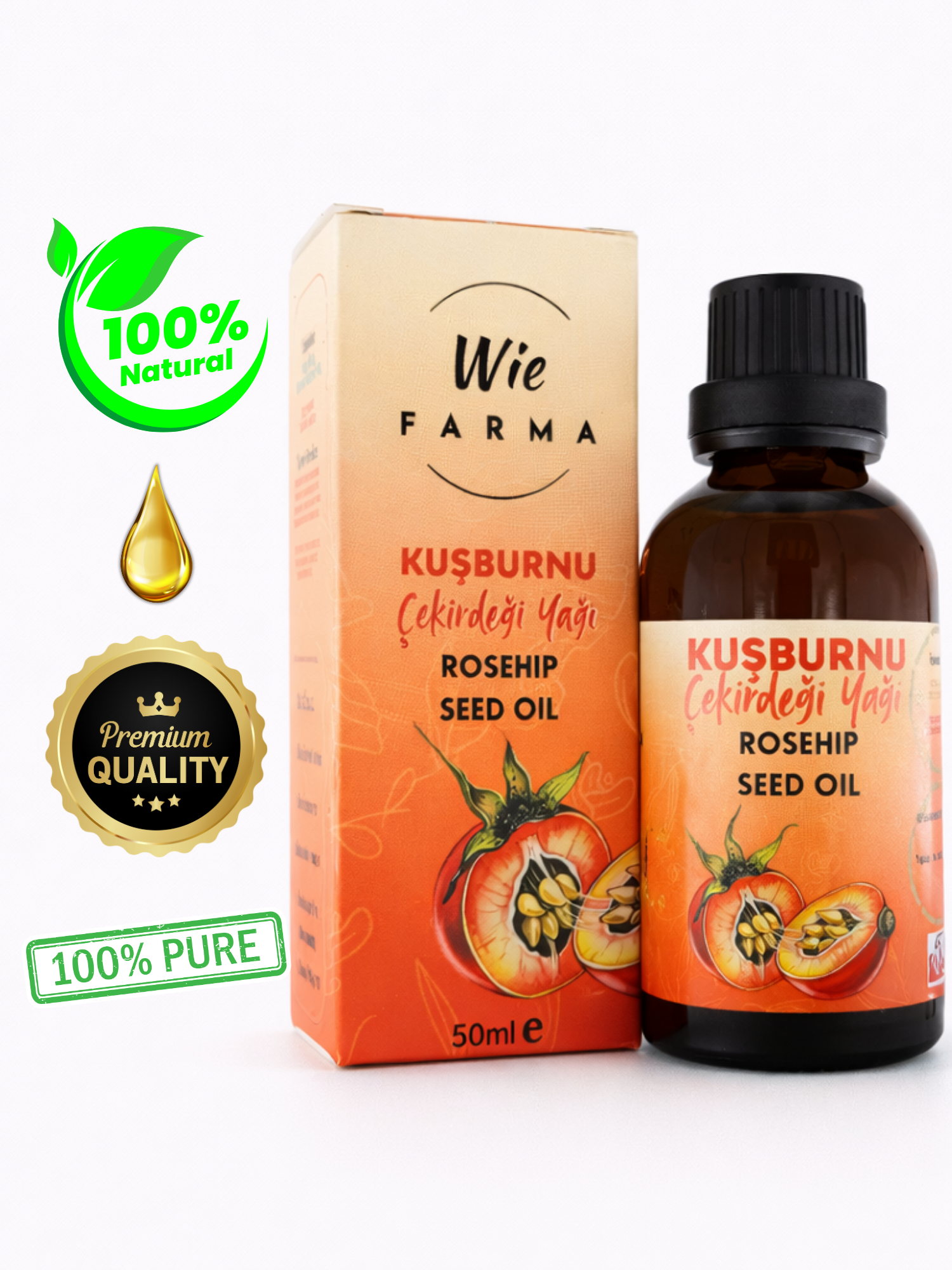 Kuşburnu Çekirdeği Yağı · Soğuk Sıkım · 50 ml - Görsel 4