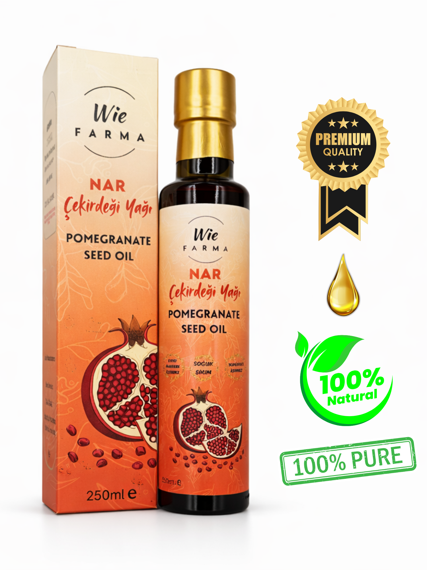 Nar Çekirdeği Yağı · Soğuk Sıkım · 250 ml - Görsel 3