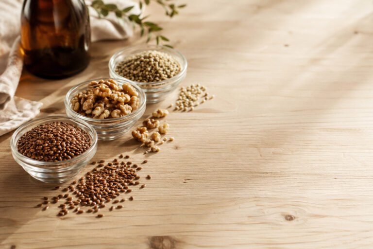 Bitkisel omega-3 kaynakları: keten tohumu, ceviz ve kenevir tohumu